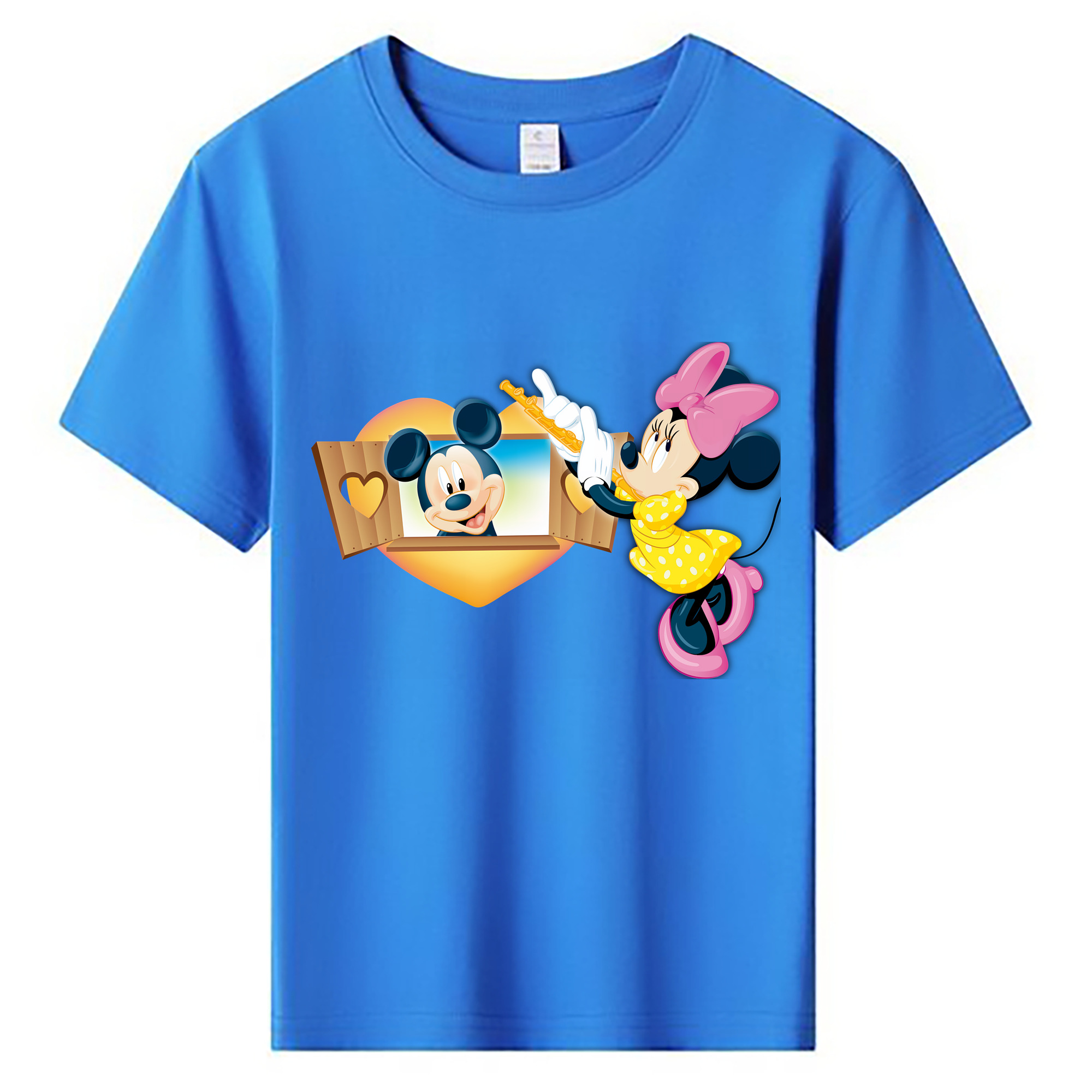 ミッキーマウス Mickey Mouse 綿100％キッズTシャツ（フロントプリント）